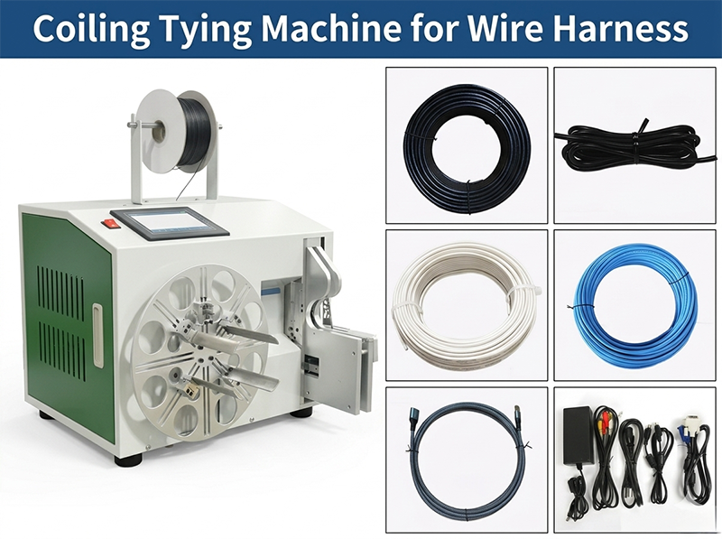 Automatische Kabelwickel- und Bindemaschine WPM-212L | Effiziente Drahtverarbeitung