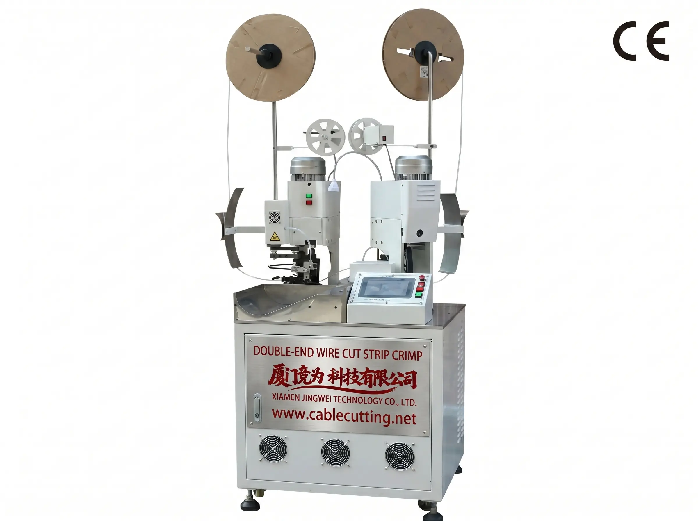 Automatische Drahtschneide-, Abisolier- und Doppelend-Crimp-Maschine