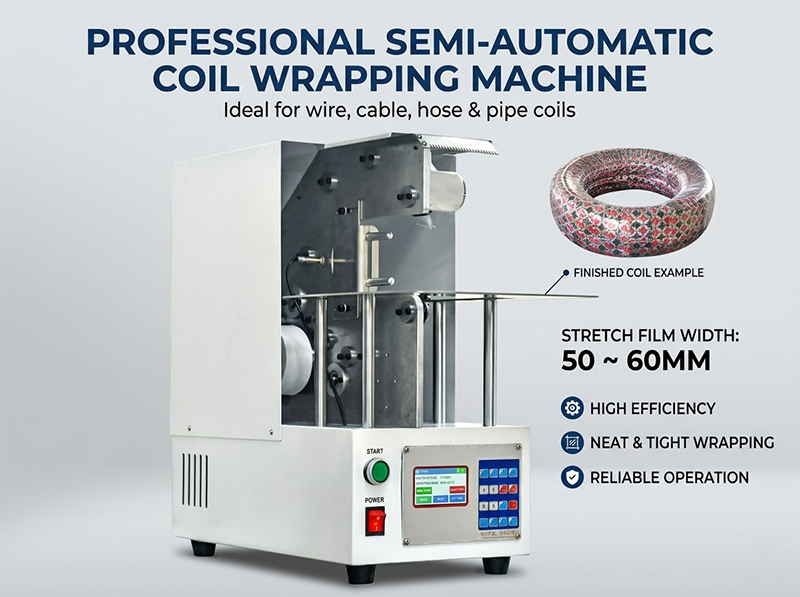 Halbautomatische Kabelwickel- und Verpackungsmaschine WPM-120X
