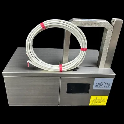 Kabelspulenwickelmaschine mit Kunststoff-OPP-Band JW-1216 - Wickel- und Bindemaschine