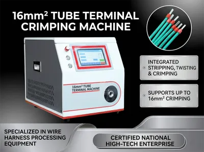 Halbautomatische Abisolier-Crimpmaschine für vorisolierte Drähte WPM-5-40