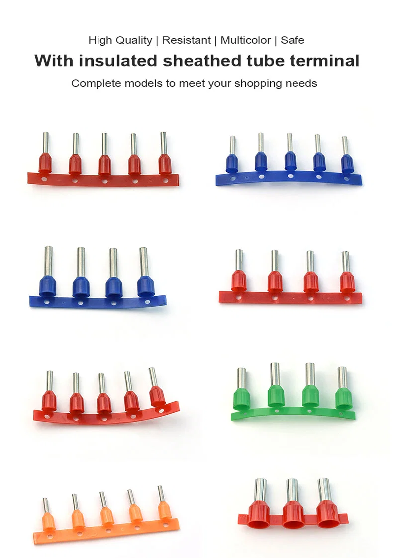 Pin Terminal, Insulated Round Terminal, Tube Terminals Stiftanschluss, isolierter runder Anschluss, Rohranschlüsse