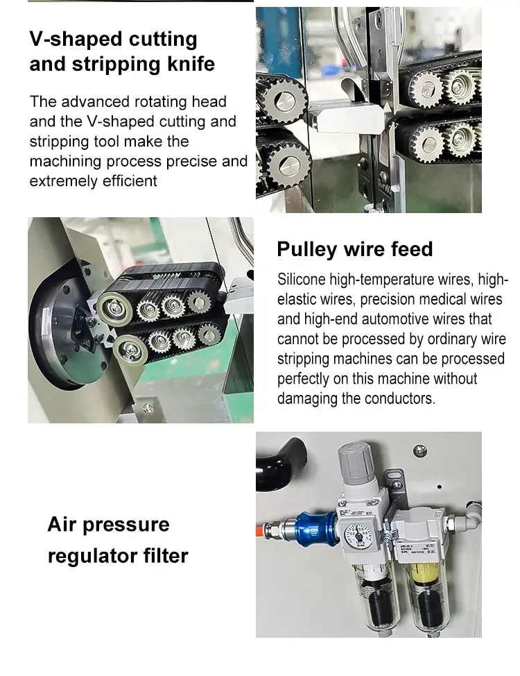 Automatic Coaxial cable cutting stripping machine, Cable Stripping Machine, Coaxial Cable Stripping Machine, Stripping Machine, Flexible Coaxial Wire Peeling Machine, Coaxial Wire Cutting Peeling Machine, Automatic Coaxial Cable Wire Stripping Machine Automatische Abisoliermaschine zum Schneiden von Koaxialkabeln, Abisoliermaschine für Kabel, Abisoliermaschine, Abisoliermaschine, Flexible Koaxialdrahtschälmaschine, Schälmaschine für Koaxialdraht, Automatische Abisoliermaschine für Koaxialkabel