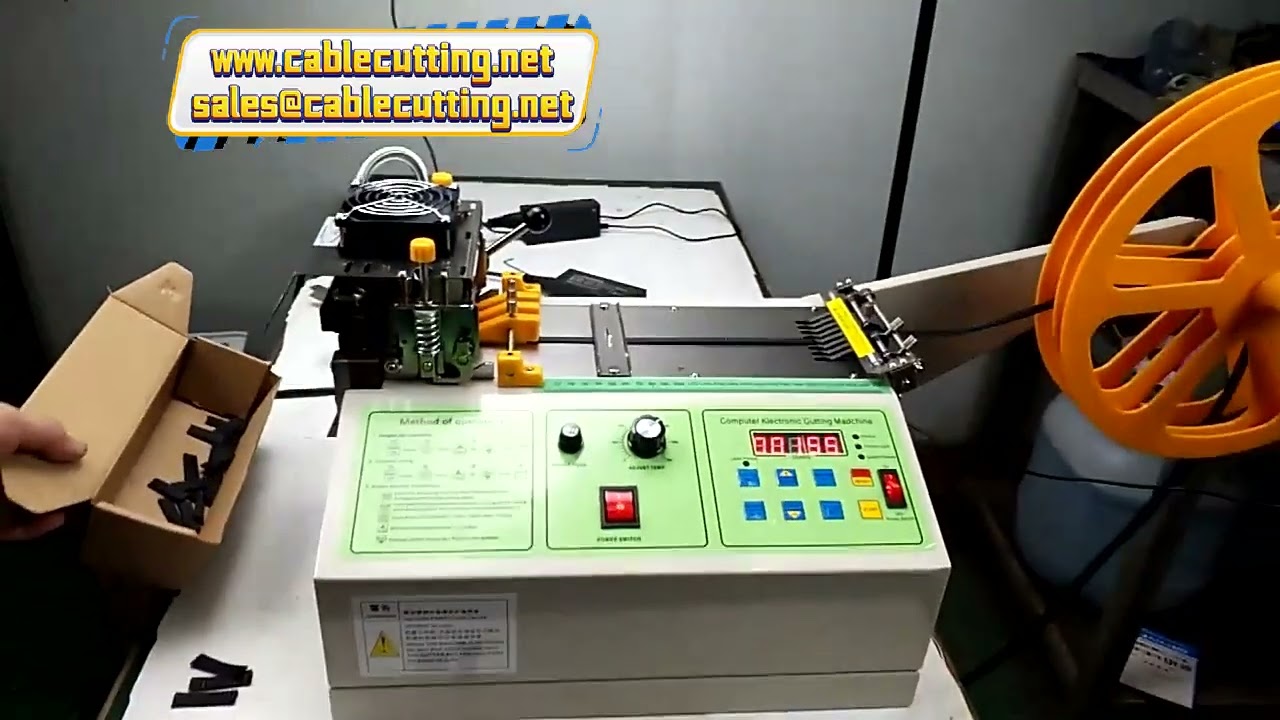 Hochpräzise Schrumpfschlauch-Schneidemaschine | PVC-, Gummi- und Kunststoffschlauch-Schneider für Kabel und Schläuche