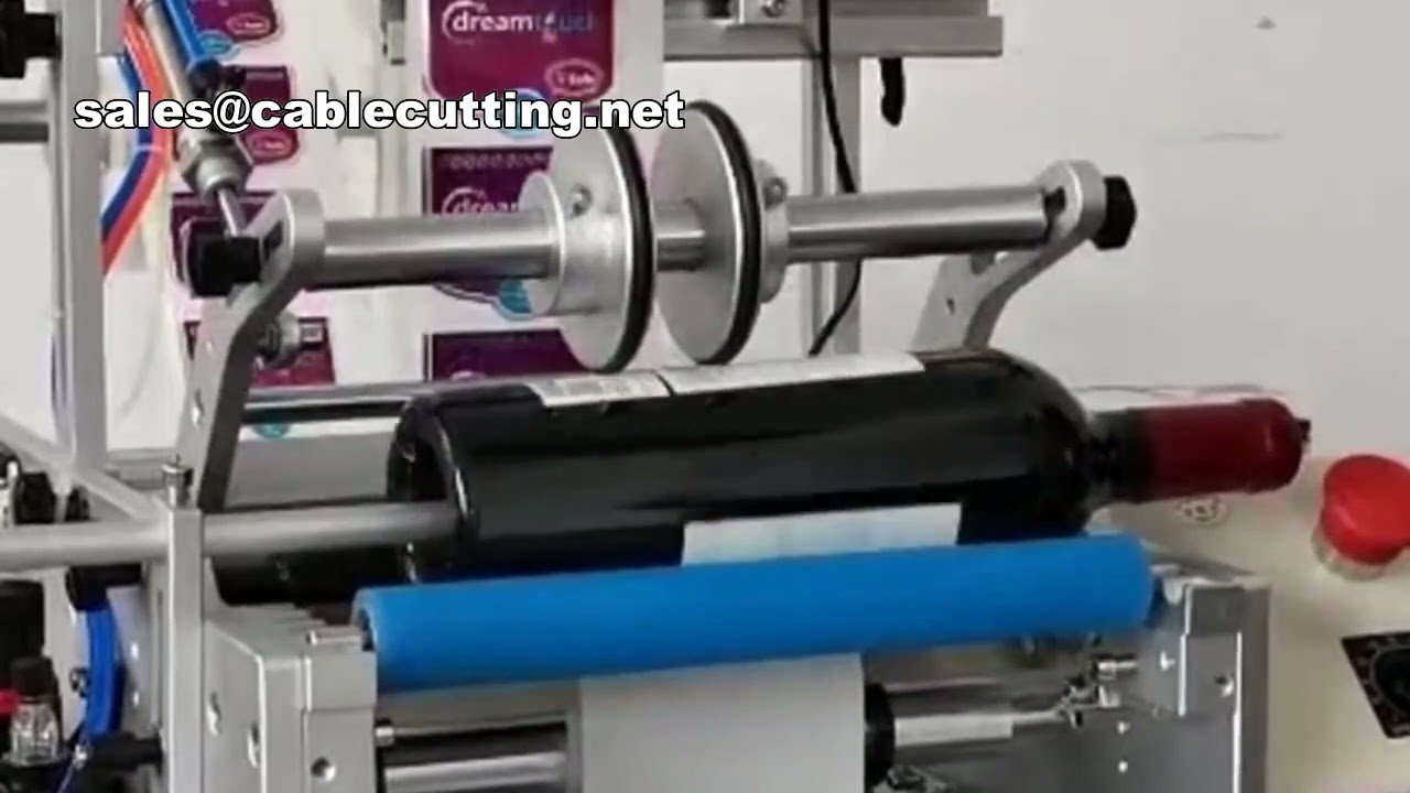 Etikettiermaschine für Rundflaschen – Vorder- und Rückseite, Doppeletiketten