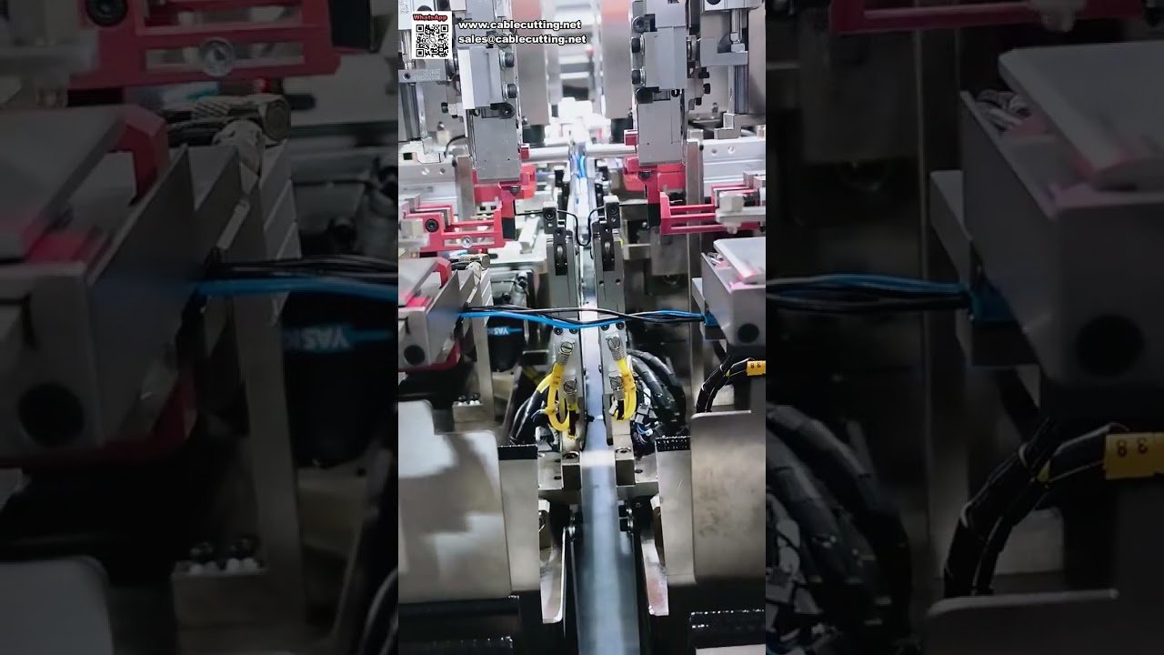 Hochkompatible automatische Doppelkopf-Crimp- und Gehäuseeinfügemaschine für präzise Kabelverarbeitung