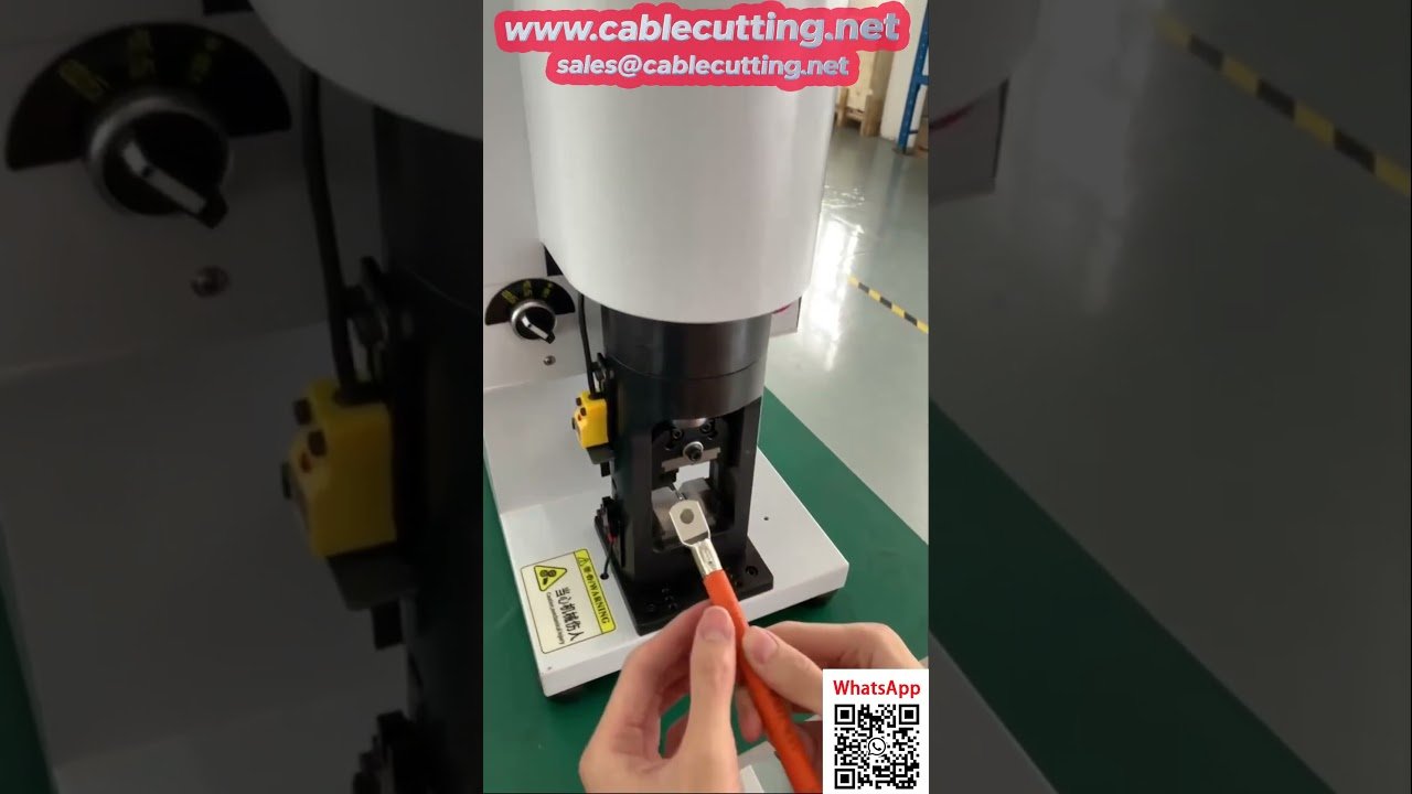 Halbautomatische hydraulische Crimpmaschine für Kabelschuhe und Kabelendhülsen 1–200 mm²