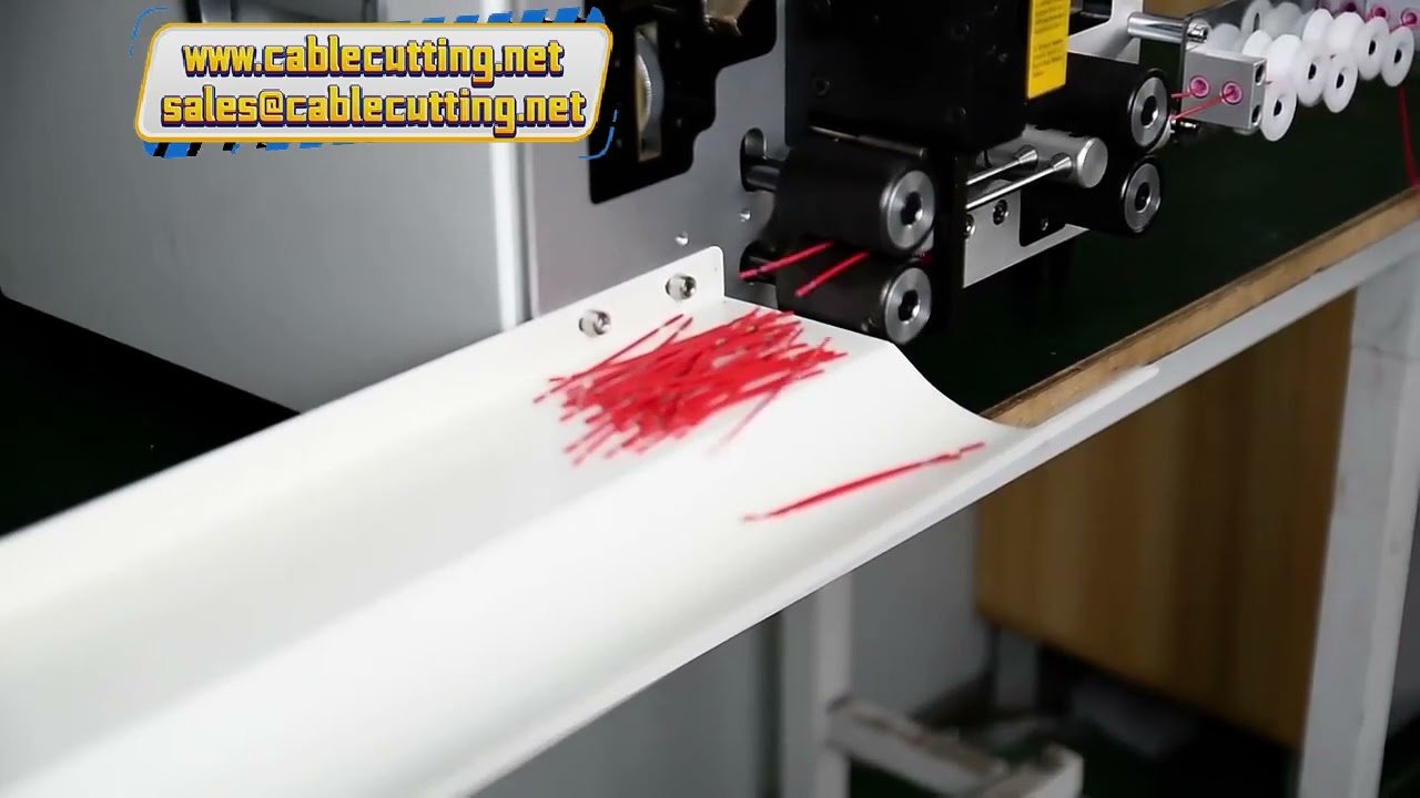 2-Linien Drahtschneide- und Abisolierermaschine für Kabel bis 4mm² – Effizienter Kabelabisolierer mit doppeltem Drahtvorschub
