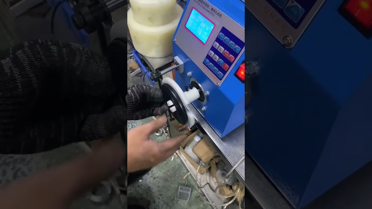 Handgeführte Einspindel-Wickelmaschine für Datenkabel – Präzision in der Fertigung #Factory #Maschine