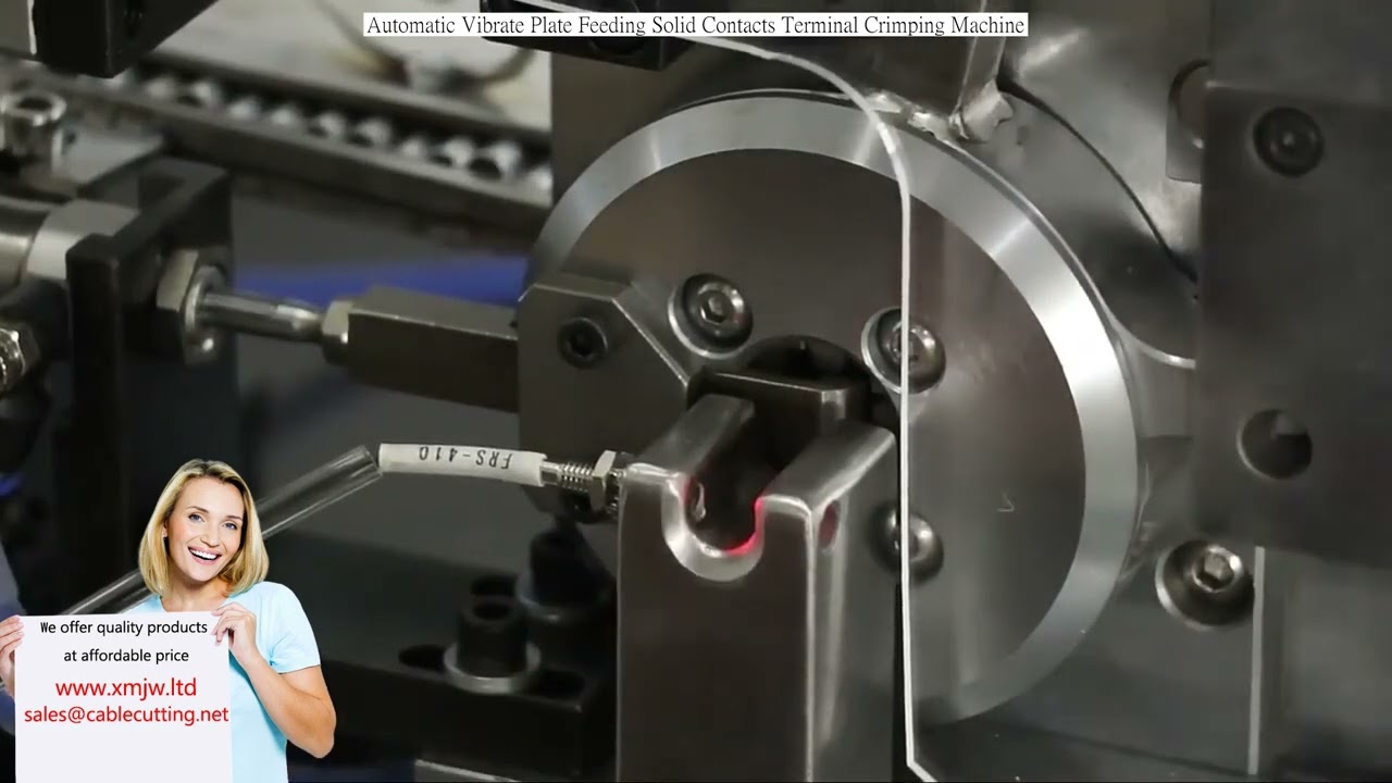 Automatische Crimpmaschine mit Vibrationsplattenzuführung für Massivkontakte
