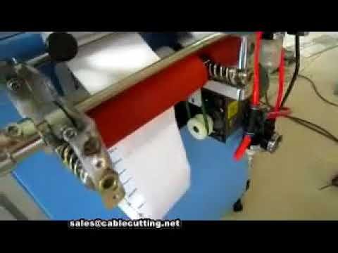 Ultraschall-Schneidemaschine für weiße Satin-Textiletiketten – präzise & effizient