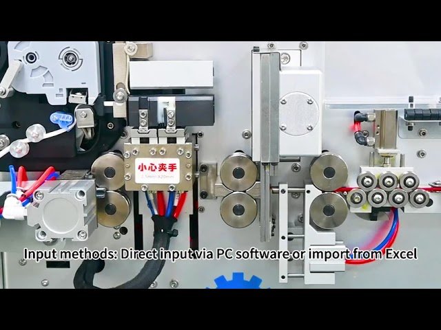 Automatische Drahtverarbeitung: Schneiden, Abisolieren und Thermodruck auf Nummernschläuchen