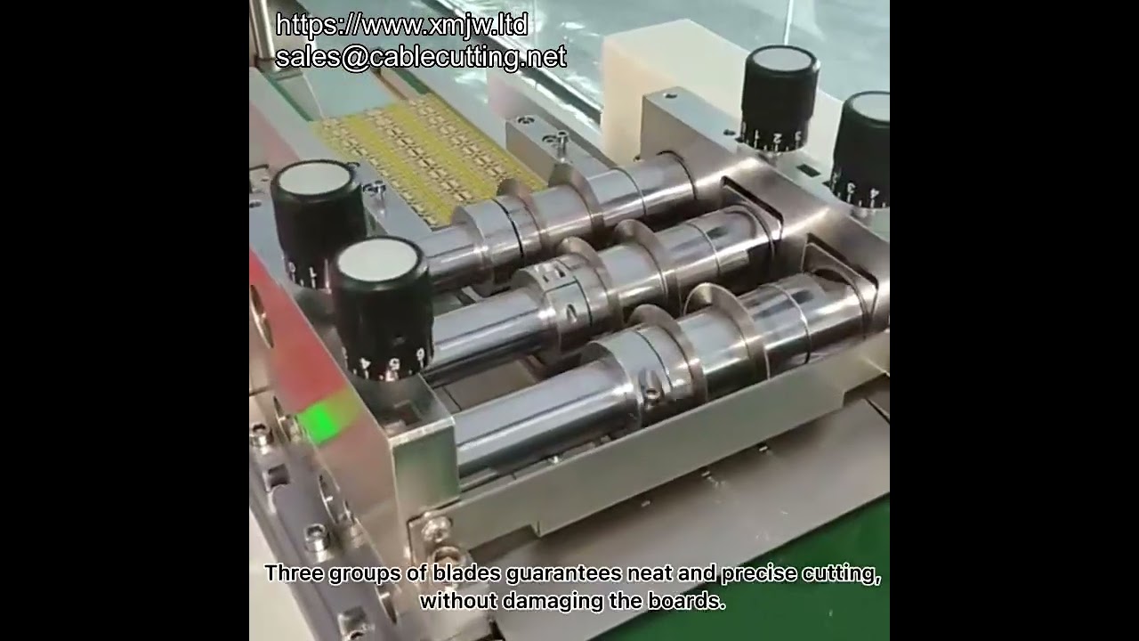 Effiziente Mehrklingen-Trennanlage für V-geritzte FR4- und LED-Leiterplatten – PCB Vereinzeler