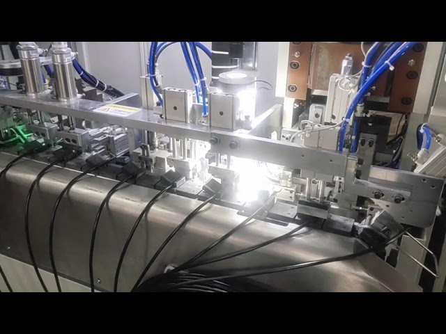 Vollautomatische 3-polige Kabelschuh-Crimpmaschine für Stecker – Französisch, BS, Amerikanisch