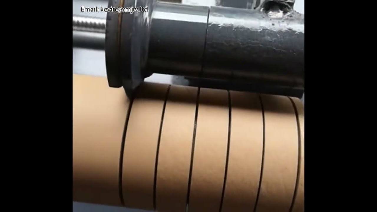 Präzise Schneidemaschine für dicke Papierrollen, Spulenfolie & Klebeband – Mittelschnitt mit Spindel-Rundmesser