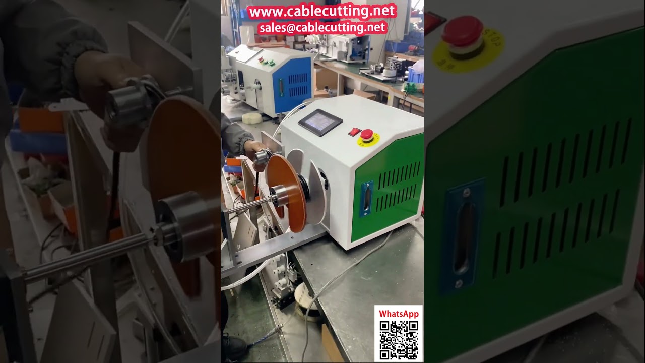 Automatische Kabelaufwickelmaschine für Flachstromkabel mit Stecker | Effiziente Verpackungslösung