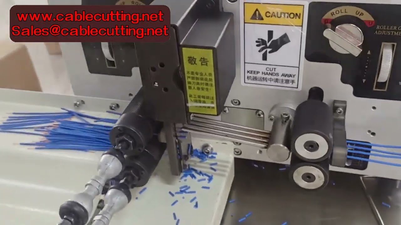 Vollautomatische 4-Kabel Schneid-, Abisolier- und Verdrillmaschine