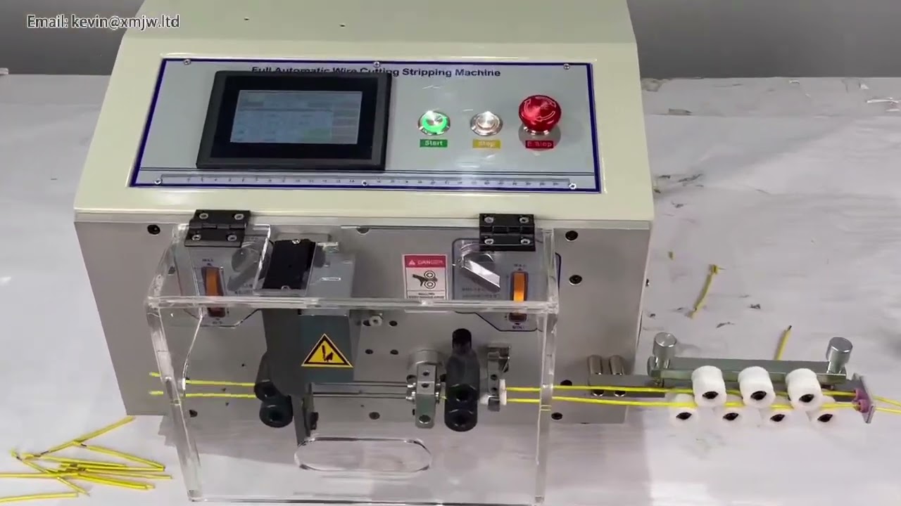 Automatische Doppeldraht-Abisolier- und Schneidemaschine SWT508SDB2S mit Touchscreen – 110V/220V Kabelverarbeitung