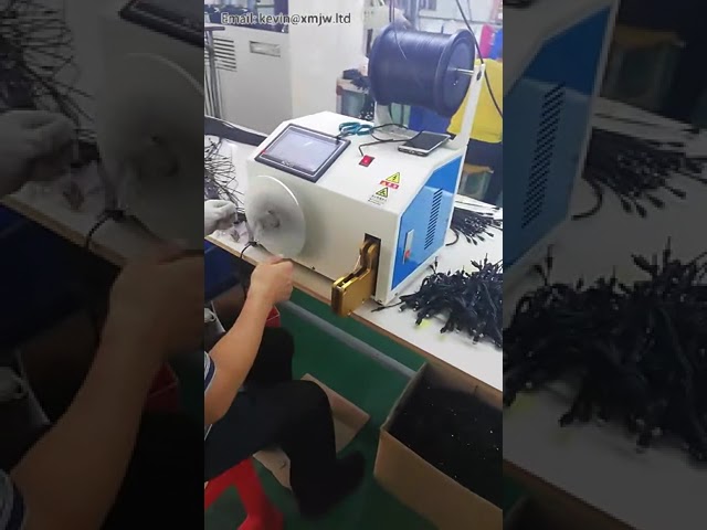 Hochgeschwindigkeits-Kabelbinde-Maschine für geschirmte Kabel – Elektrische Drahtwickel- und Bindemaschine