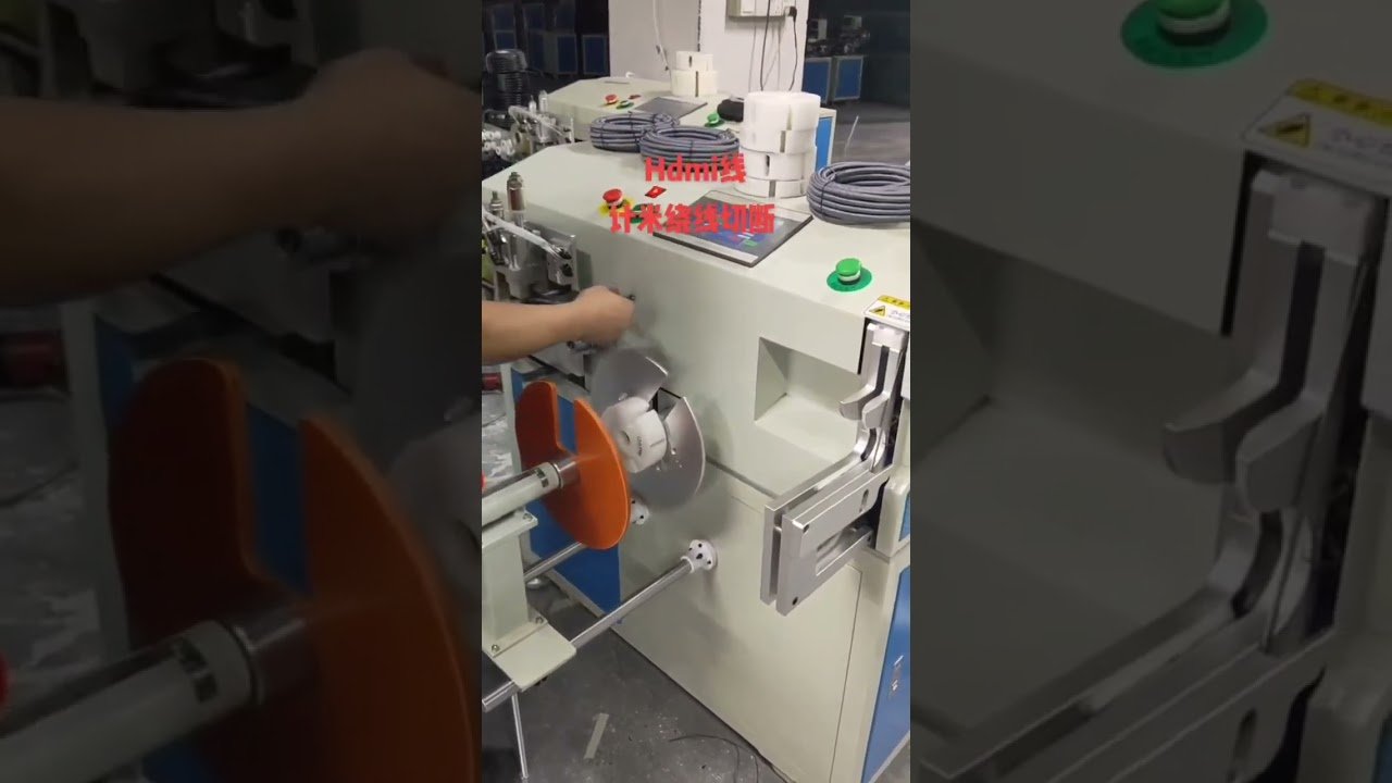 Kabelverarbeitungsmaschine: Meterzählen, Schneiden, Wickeln & Binden mit Abspuler | Fabrikautomatisierung