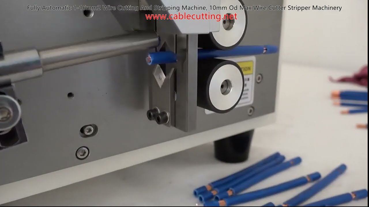 Vollautomatische Drahtschneide- und Abisoliermaschine für 1–16 mm², max. Außendurchmesser 10 mm – Präzise Kabelverarbeitung