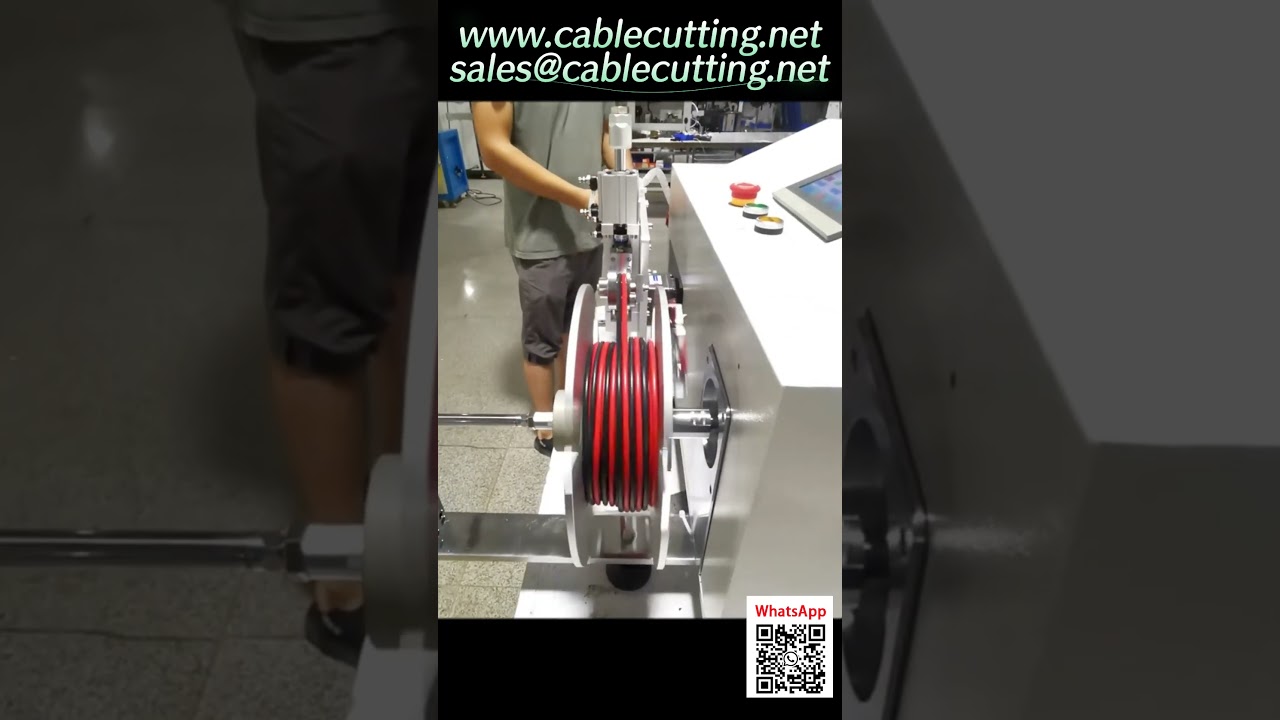 Automatische Mess- und Wickelmaschine für flexible Kabel aller Art