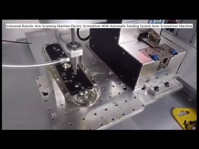 Industrieller Roboterarm Schraubautomat mit elektrischem Schrauber und automatischer Zuführung | Automatische Schraubmaschine